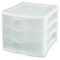 Dwellingdesigns 3 Drawer ClearView Storage Organizer   - Pack of 4 DW4756